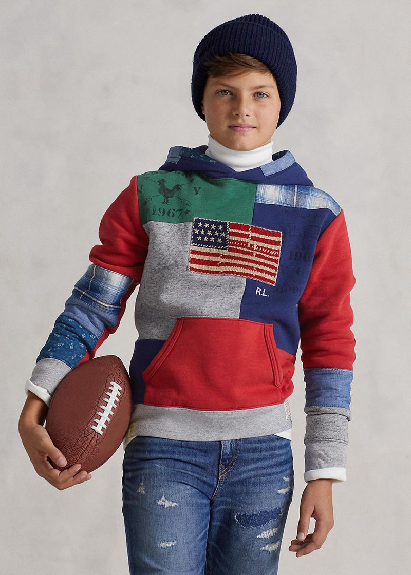 Sudadera Con Capucha Ralph Lauren Niño 6-14 Años Patchwork Fleece Chile Multicolor LNFHR-4826